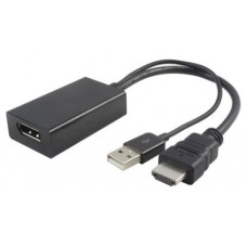 Adaptador HDMI V1.4 M - Displayport V1.2 H con USB/M - en Huesoi